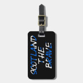 Scotland The Brave op cd met de Schotse vlag ltcnt Bagagelabel (Voorkant verticaal)