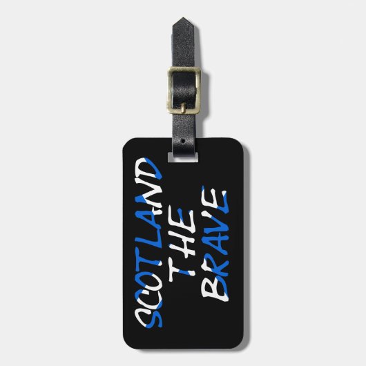 Scotland The Brave op cd met de Schotse vlag ltcnt Bagagelabel (Voorkant verticaal)