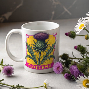Scotland Thistle Antiek Botanical Koffiemok