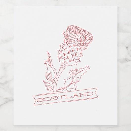 Scotland Thistle Wijn Etiket (Enkel label)