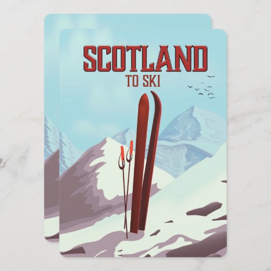 Scotland to Ski vintage poster (Voorkant / Achterkant)
