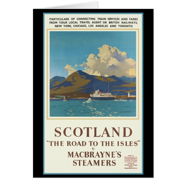 Scotland Travel Poster (Voorkant)