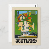 Scotland Travel Poster Briefkaart (Voorkant / Achterkant)
