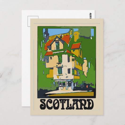 Scotland Travel Poster Briefkaart (Voorkant / Achterkant)