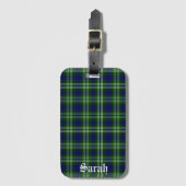 Scotland Tweedside District Tartan Gepersonaliseer Bagagelabel (Voorkant (verticaal))
