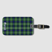 Scotland Tweedside District Tartan Gepersonaliseer Bagagelabel (Voorkant (horizontaal))