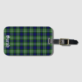 Scotland Tweedside District Tartan Gepersonaliseer Bagagelabel