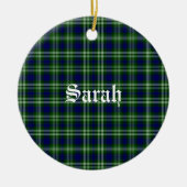 Scotland Tweedside District Tartan Gepersonaliseer Keramisch Ornament (Voorkant)