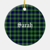 Scotland Tweedside District Tartan Gepersonaliseer Keramisch Ornament (Achterkant)