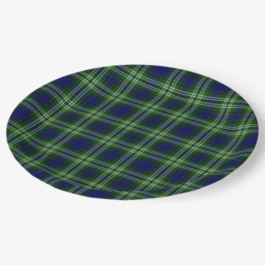 Scotland Tweedside District Tartan Papieren Bordje (Gekanteld)