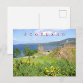 Scotland Urquhart Castle uitzicht briefkaart (Voorkant / Achterkant)