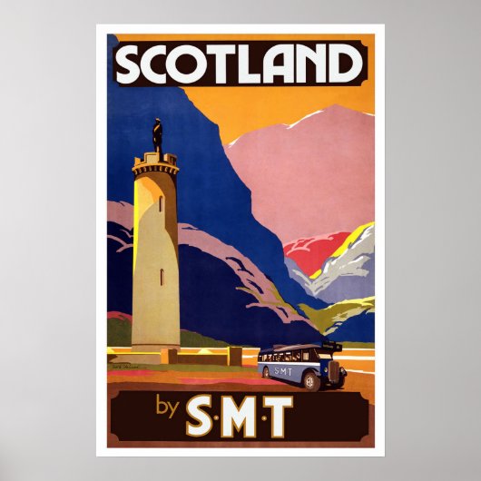 Scotland Vintage Travel Poster (Voorkant)