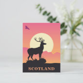 Scotland Vintage Travel Sunset Briefkaart (Staand voorkant)