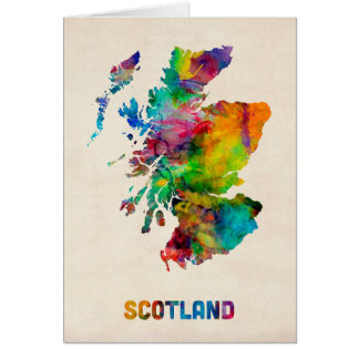Scotland Waterverf Map
