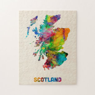 Scotland Waterverf Map Legpuzzel