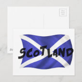 Scotland Wavy Flag Briefkaart (Voorkant / Achterkant)
