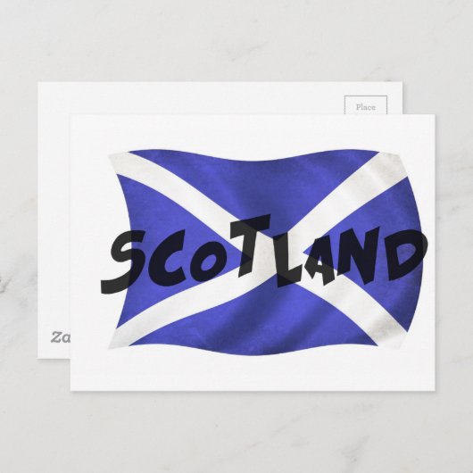 Scotland Wavy Flag Briefkaart (Voorkant / Achterkant)