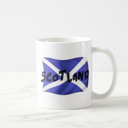 Scotland Wavy Flag Koffiemok (Rechts)