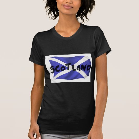 Scotland Wavy Flag T-shirt (Voorkant)