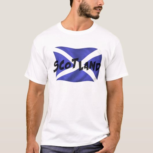 Scotland Wavy Flag T-shirt (Voorkant)