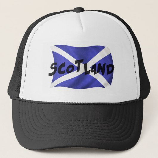 Scotland Wavy Flag Trucker Pet (Voorkant)
