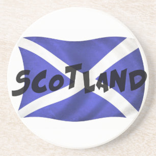 Scotland Wavy Flag Zandsteen Onderzetter