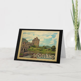 Scotland Wenskaart Castle Vintage Travel Kaart