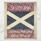 Scotland Wine Label Wijn Etiket (Enkel label)