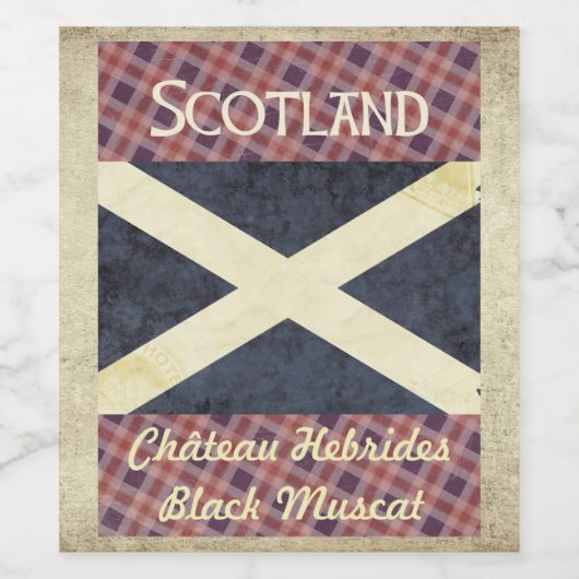 Scotland Wine Label Wijn Etiket (Enkel label)