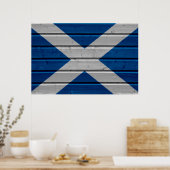 Scotland Woodplank Poster (Keuken)