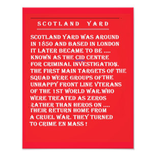 Scotland Yard de geschiedenis van het Londen Engel Foto Afdruk