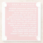 Scotland Yard de geschiedenis van het Londen Engel Glazen Onderzetter (Achterkant)