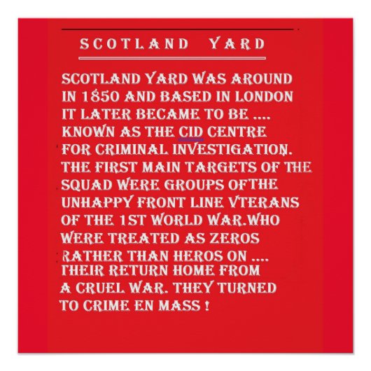 Scotland Yard de geschiedenis van het Londen Engel Perfect Poster (Voorkant)