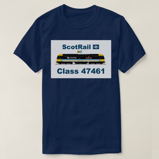 ScotRail klasse 47 locomotief T-shirt (Design voorkant)