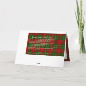 Scots Burnett Clan Crathes Castle Folded Note Kaar Notitiekaartje (Achterkant)