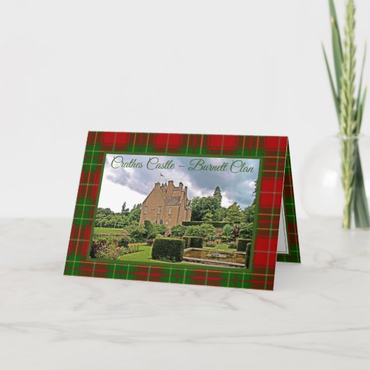 Scots Burnett Clan Crathes Castle Folded Note Kaar Notitiekaartje (Voorkant)