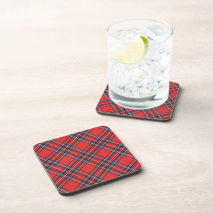 Scots Clan Royal Stewart Tartan Cork Onderzetters