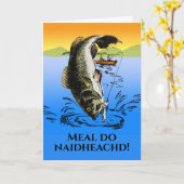 Scots Gaelic Meal do naidheachd Gefeliciteerd Kaart (Gele Bloem)