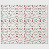 Scots Gaelic Merry Kerstmis, Nollaig Chridheil Cadeaupapier (Vlak)