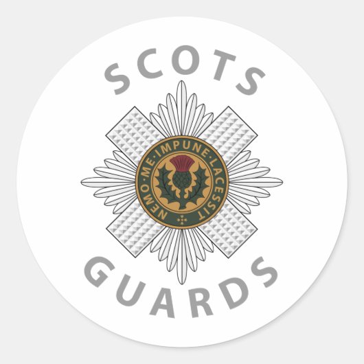 Scots Guards 2 Ronde Sticker (Voorkant)