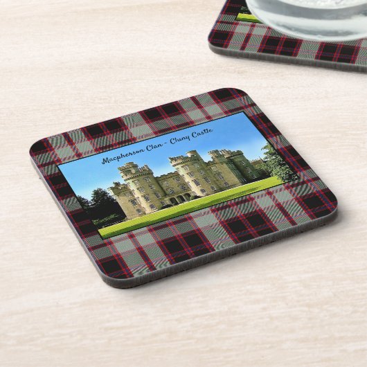Scots Macpherson Clan's Cluny Castle Bier Onderzetter (Linkerzijde)