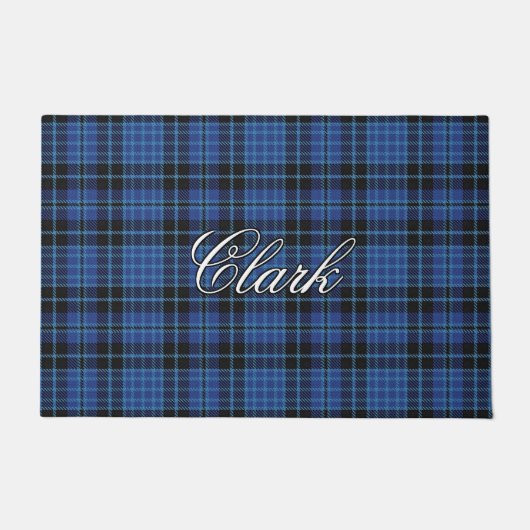 Scots Vista Clan Clark Scottish Clergy Tartan Deurmat (Voorkant)