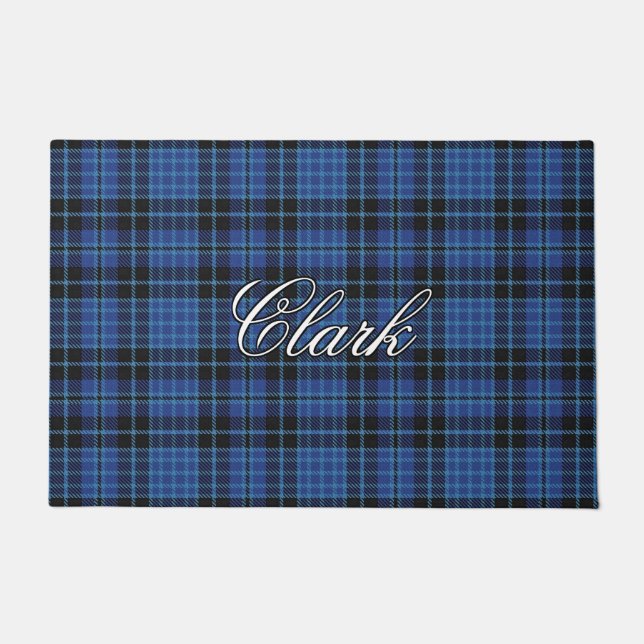 Scots Vista Clan Clark Scottish Clergy Tartan Deurmat (Voorkant)