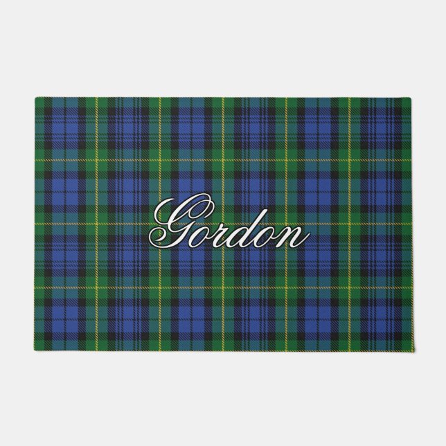 Scots Vista Clan Gordon Tartan Plaid Deurmat (Voorkant)