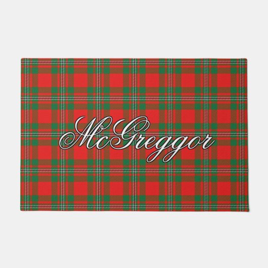 Scots Vista Clan Gregor MacGregor Tartan Plaid Deurmat (Voorkant)