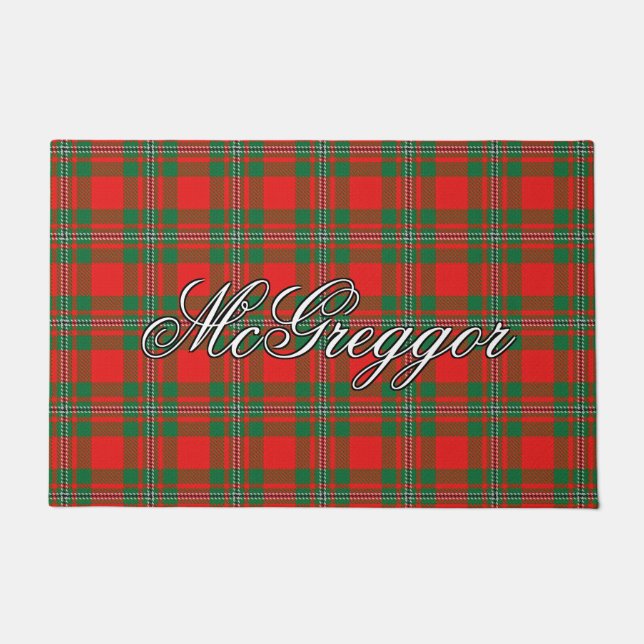 Scots Vista Clan Gregor MacGregor Tartan Plaid Deurmat (Voorkant)