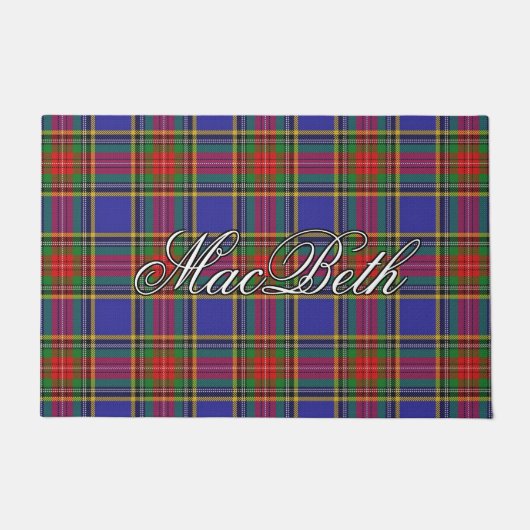 Scots Vista Clan MacBeth Tartan Plaid Deurmat (Voorkant)