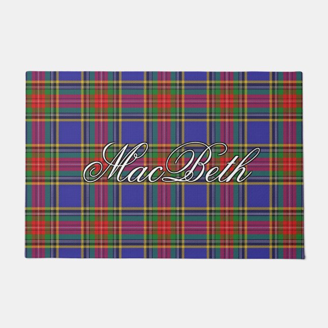 Scots Vista Clan MacBeth Tartan Plaid Deurmat (Voorkant)