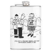 Scotsman heeft Anti-Midge T-Shirt Heupfles (Voorkant)