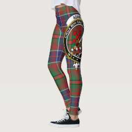Scotstee Clan Adam Ancient Crest Tartan Vrouwen Leggings